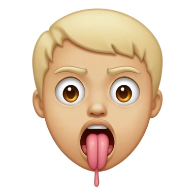 grossed out tongue out sticker