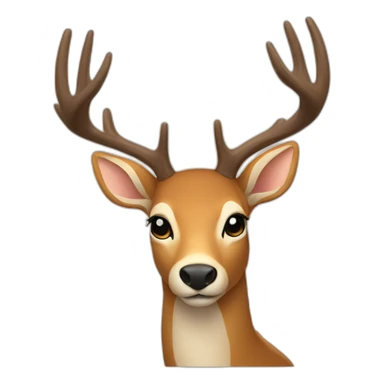 A deer with a raised hand  sticker