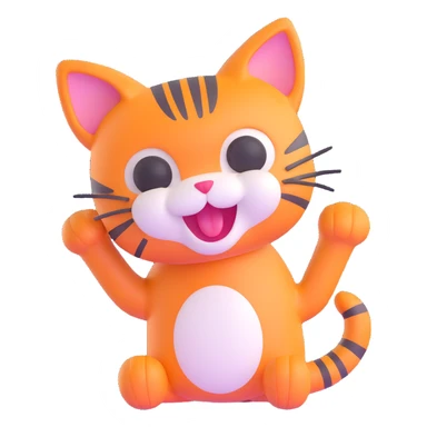 silly cat sticker