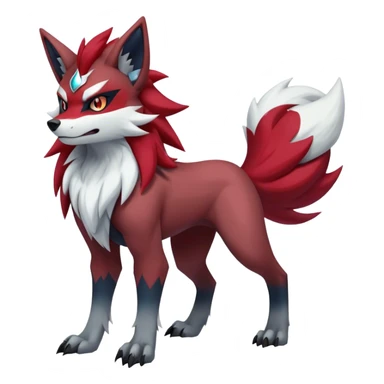 Zoroark-Lycanroc (midnight form)-hybrid full body sticker