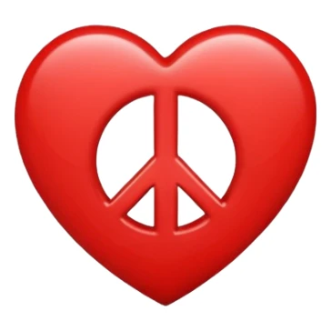 heart with a peace sign sticker