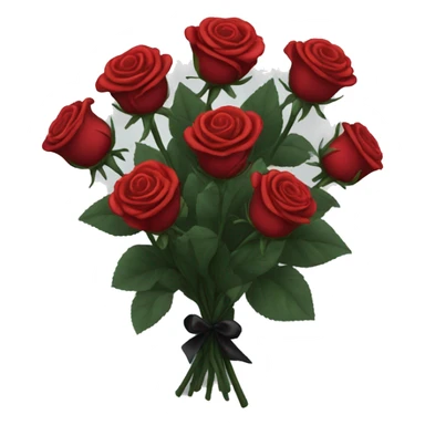 Black bouquet of roses sticker