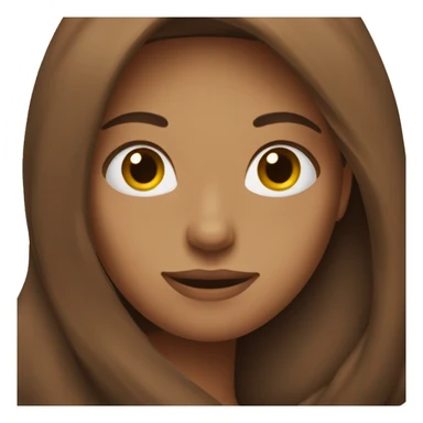 Woman with long brown hair hug sticker