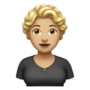 Fat light skin lady  sticker