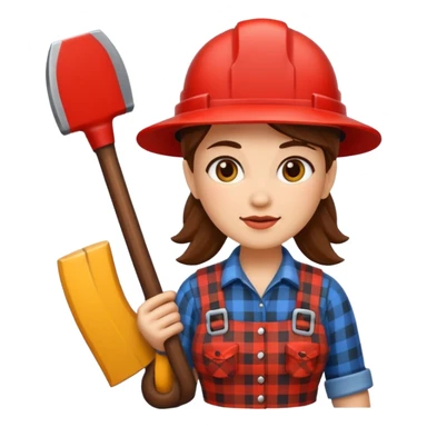 lumberjack woman sticker