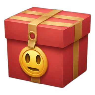 red mystery box  sticker