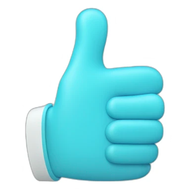 thumbs up light blue medical gloves sticker
