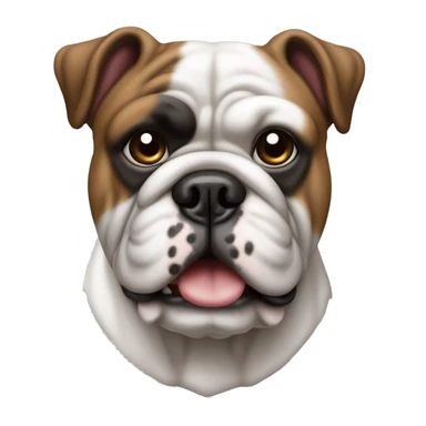Bulldog fances blanco y marron com negro sticker