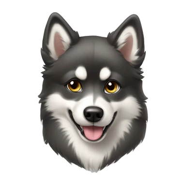 Pomsky wearing a hoodie sticker