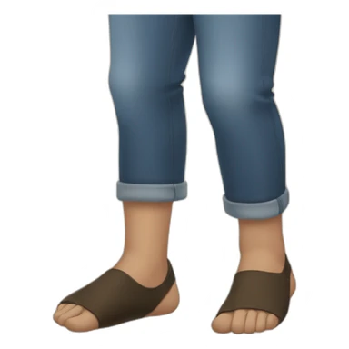 man tries to hug with his feet sticker