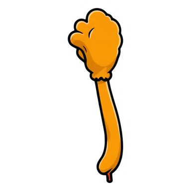 Fried chicken leg sticker