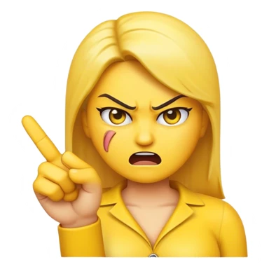diva emoji with middle finger  sticker