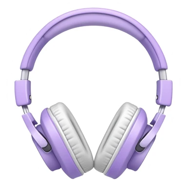 White and pastel purple headphones sticker
