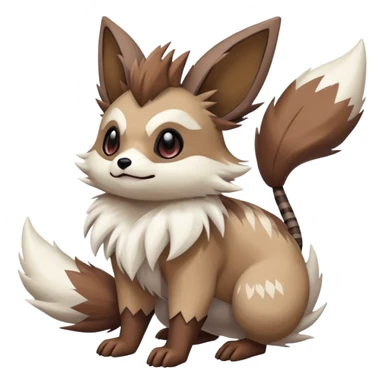 zigzagoon-Eevee-linoone-furret-Fakémon-hybrid-creature sticker