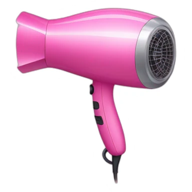 Hair dryer pink sticker
