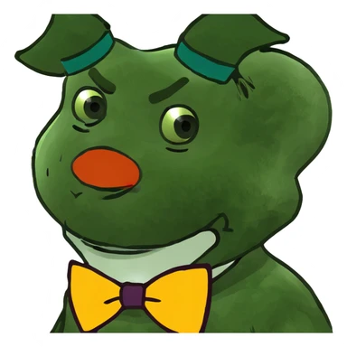 bright clown with big bow sticker