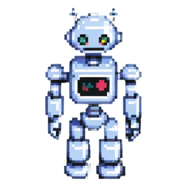 AI robot analyzing medical data on a screen sticker