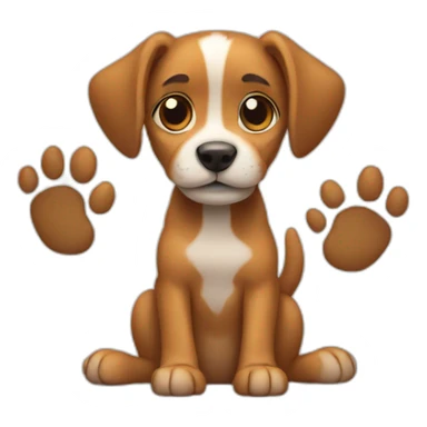 dog shows paws sticker