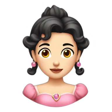 Princess Peach with dark hair sticker