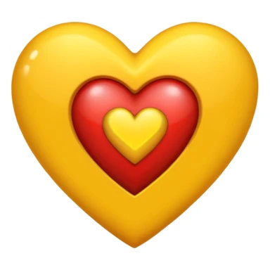 Un corazón amarillo con la letra G  sticker