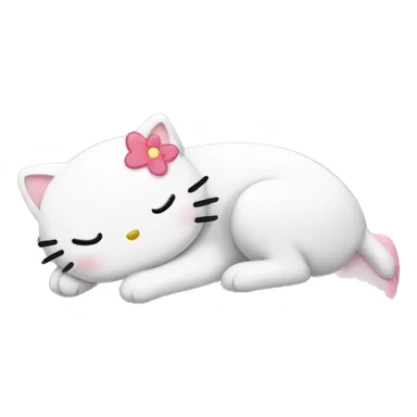 hello kitty sleeping sticker