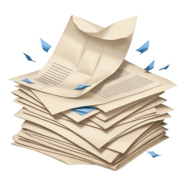 pile of papers sticker