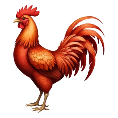 Running rooster sticker