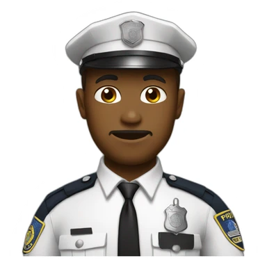 Police White sticker