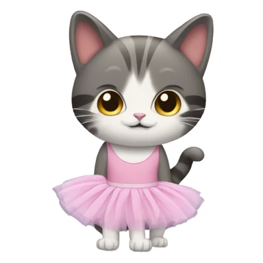 Cat with tutu sticker