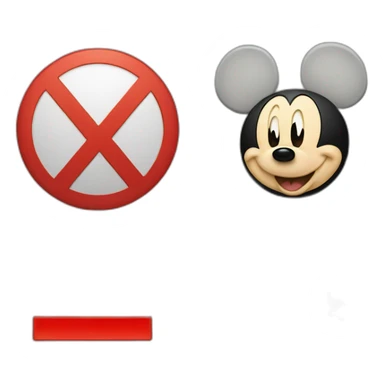 Mickey Mouse not allowed near children sticker