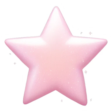 pale pink star sparkle sticker