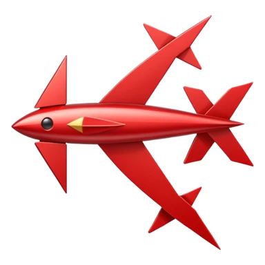 a red arrow ascending diagonally from bottom left to top right, with a shiny finish and subtle shadow for depth sticker