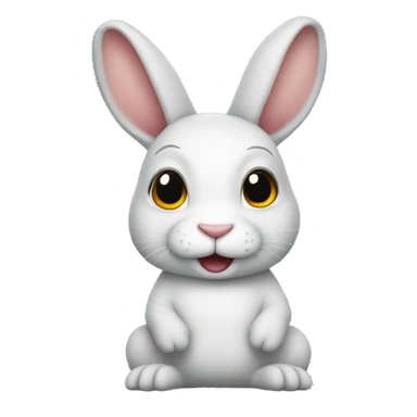 Rabbit with flippers sticker