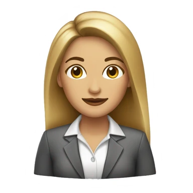 bussines women blanca con pelo castaño sticker