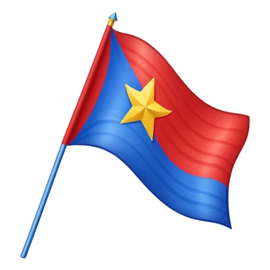 Make an a flag that is red blue red it’s a yellow star in the middle no stick  sticker