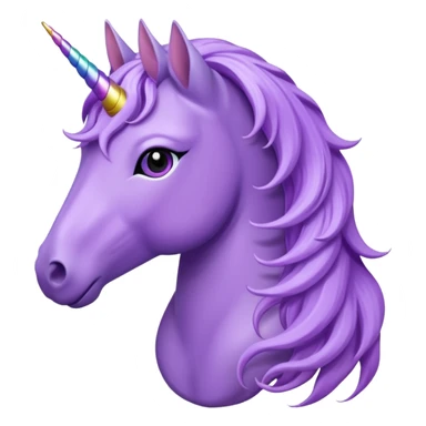 Purple unicorn sticker