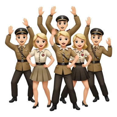Nazis dancing sticker