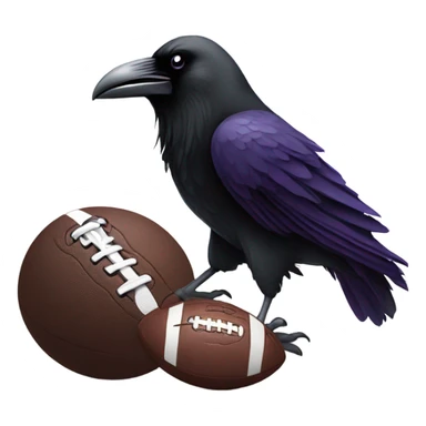 Raven bird losing at football sticker