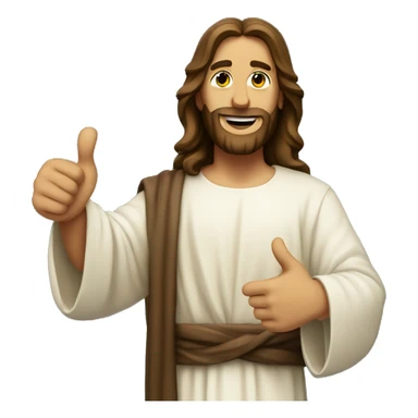 Jesus Christ giving thumbs up sticker