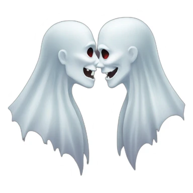 Very developed Male Ghost kissing Male vampire sticker