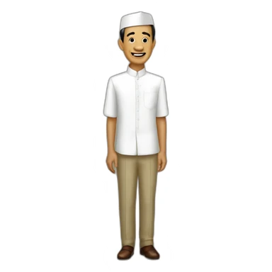 jokowi with jogjakarta dress sticker