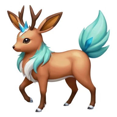 Stantler-Glaceon-Mudbray-Amaura-Flareon-Virizion-fusion-Pokémon-monster (full body) sticker