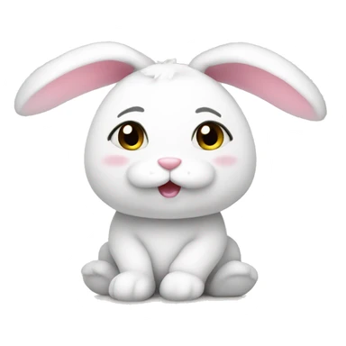 cute white bunny stuffed animal sticker