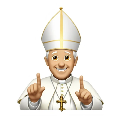pope francis saying hello sticker