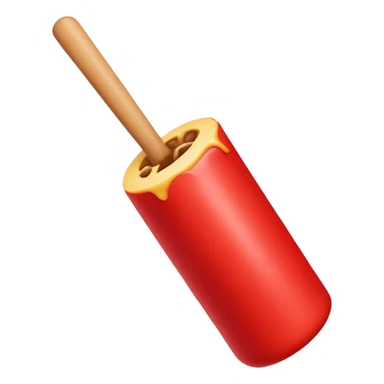Red stick food  sticker