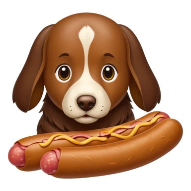 Perro salchicha de pelo largo cachorro color chocolate con color miel sticker