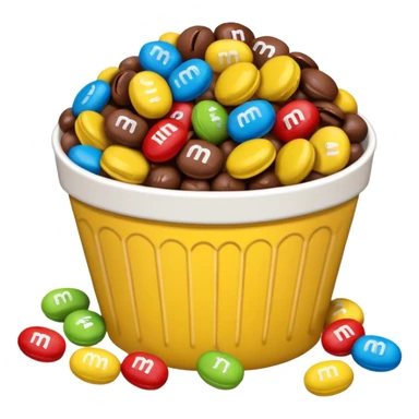 Peanut m&ms mixed with popcorn sticker