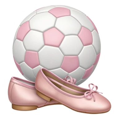 Soccer ball and ballet shoes sticker