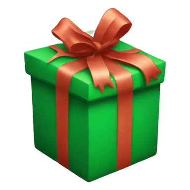 Green Christmas present sticker