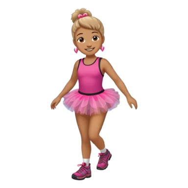 Person hiking in tutu sticker
